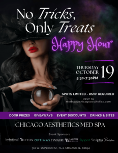 Join us for a spook-tacular happy hour at Chicago aesthetics med spa.