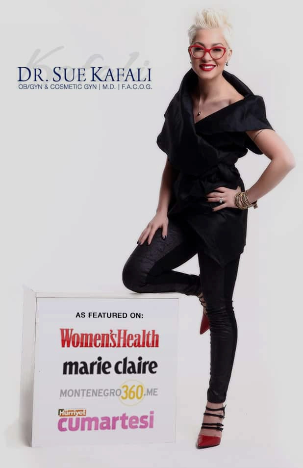 Dr. Sue Kafali specializes in women's health and has been featured in Marie Claire magazine.