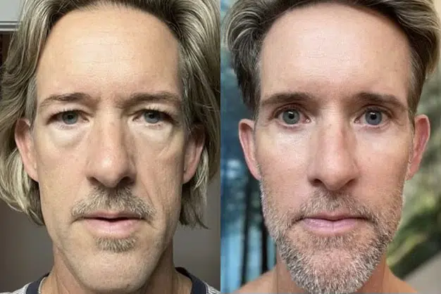 facial fat transfer before and after photo by chicago aesthetics surgery & med spa in chicago, il