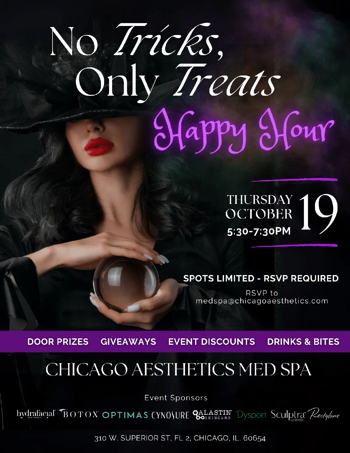 Join Us For A Spook-Tacular Happy Hour At Chicago Aesthetics Med Spa.