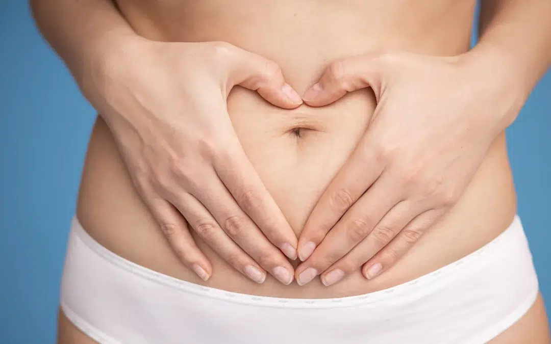 female belly closeup