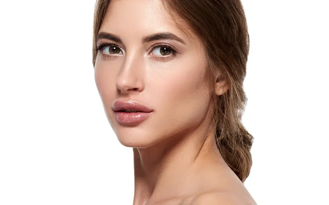 healthy pure skin woman face closeup