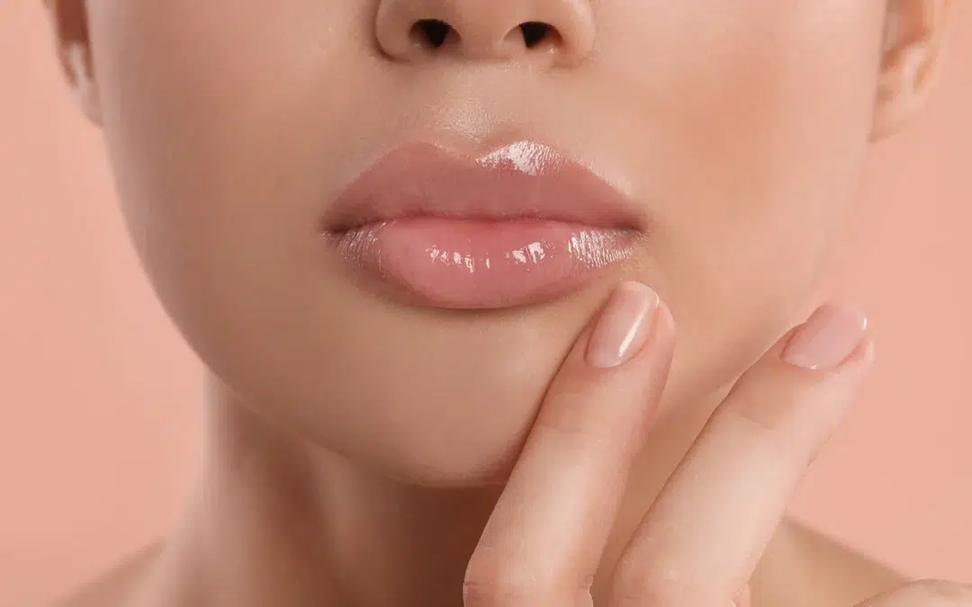 young woman with beautiful full lips